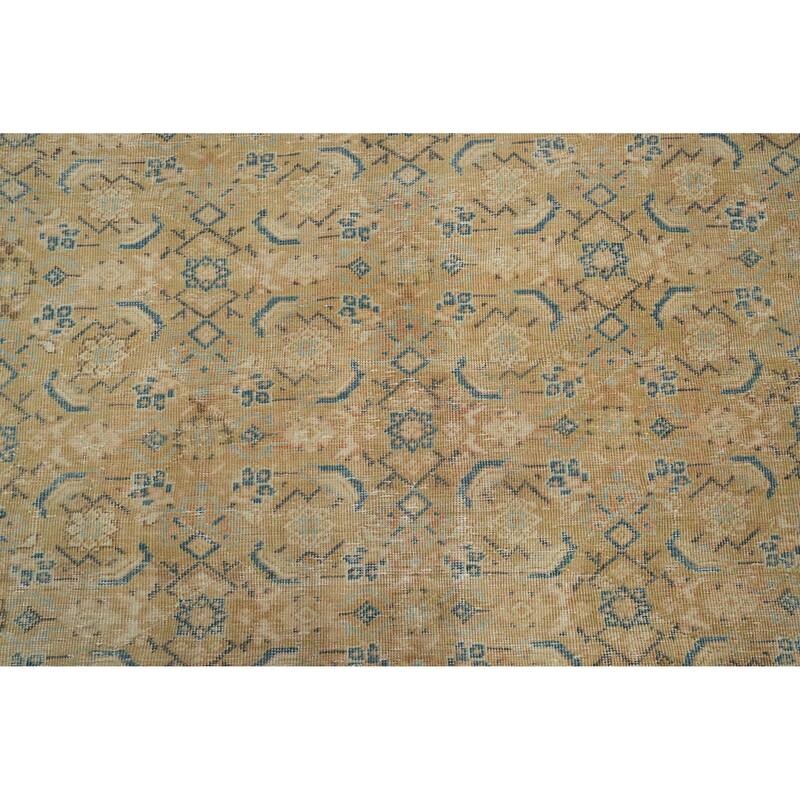 Hand Knotted Oriental 100% Wool Carpet Traditional All-Over Oranges & Rust Mahal Area Rug - 13' 5'' X 9' 5''