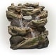 preview thumbnail 13 of 43, Alpine Corporation Outdoor Multi-Tier Rainforest Rock Waterfall Fountain with LED Lights