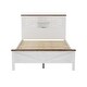 preview thumbnail 6 of 9, Full Size Rustic Wood Platform Bed with Sliding Barn Door Storage Headboard, Integrated Charging Ports