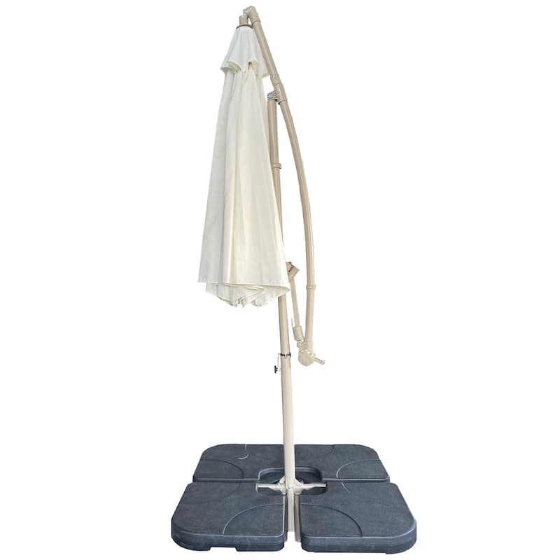 HOMYLIN 10 Ft Offset Patio Umbrella with Crank and Tilt