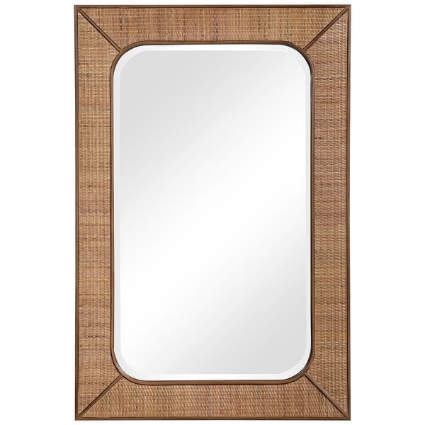 slide 2 of 6, Uttermost Tahiti Rattan Mirror