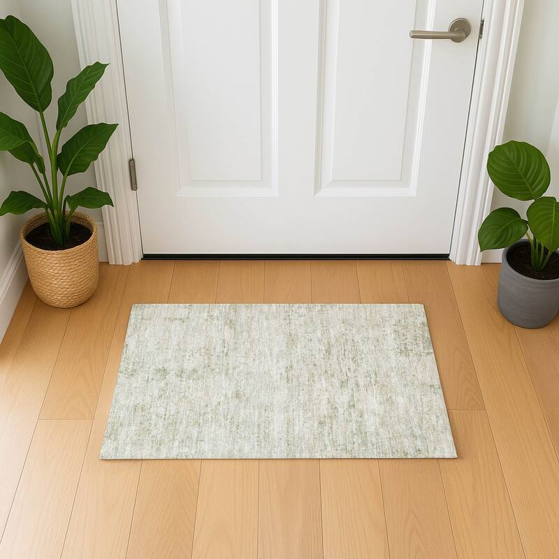 Premium Washable Super Soft Solid Abstract Mayfield Rug - Linen - 1'8" x 2'6"