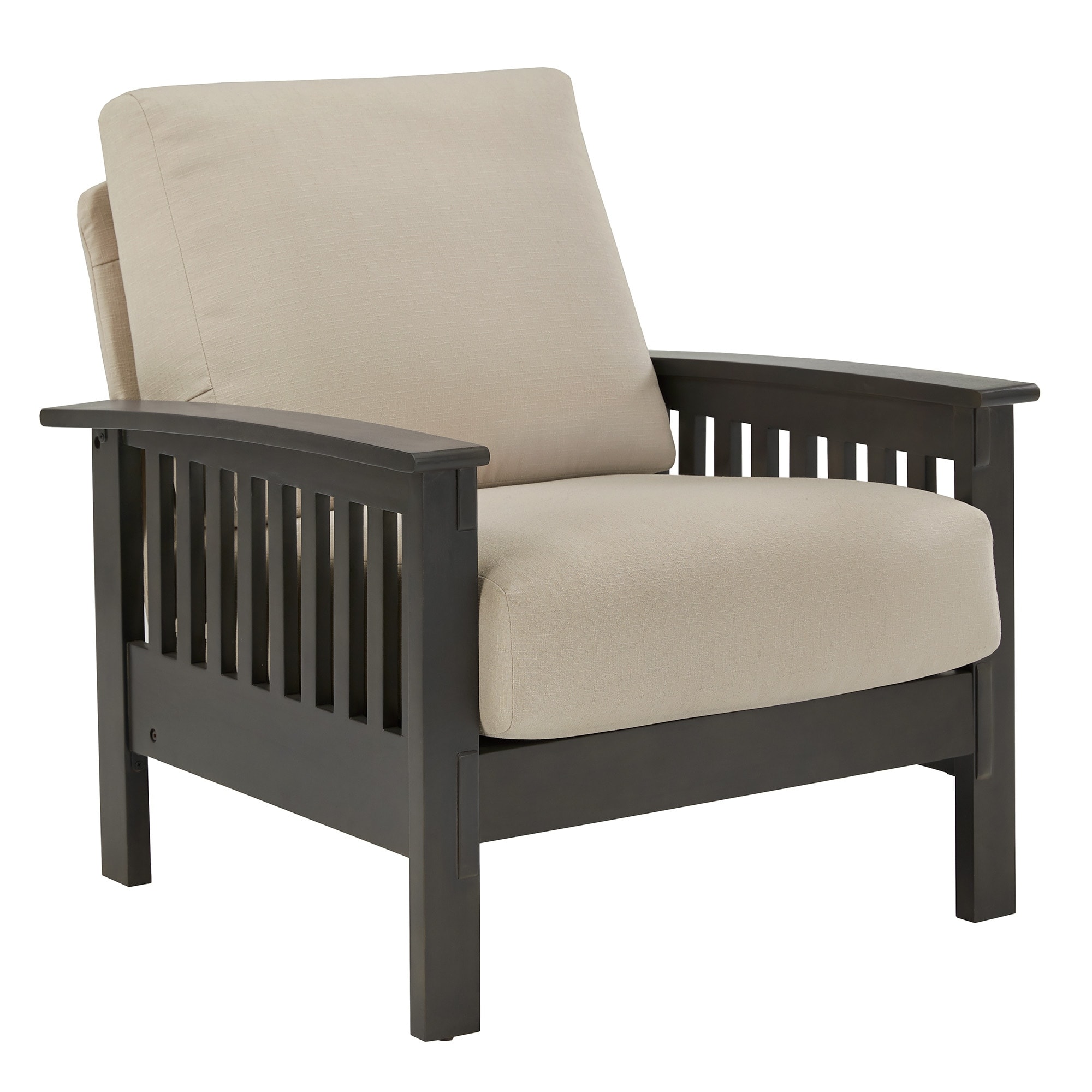 Mission chair hot sale and ottoman