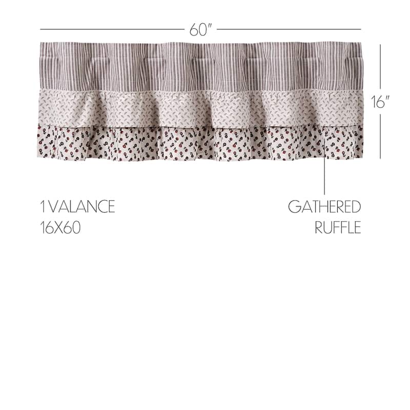 Florette Ruffled Valance 16x60 - M