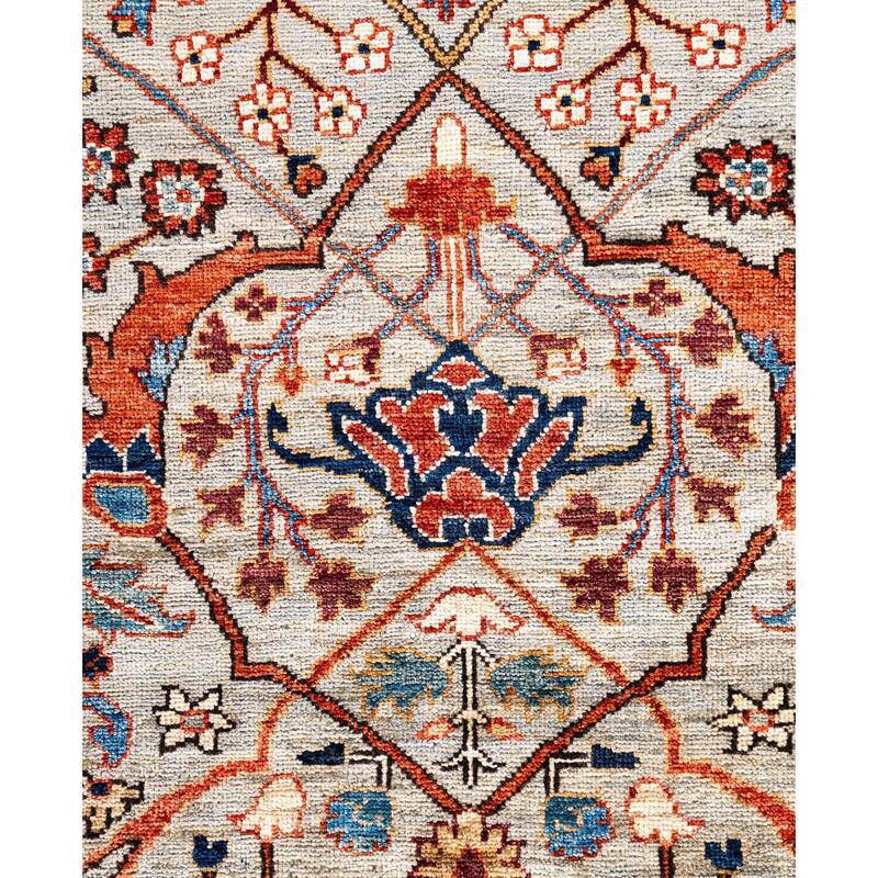 Serapi One-of-a-Kind Hand-Knotted Area Rug - Gray - 8' 0" x 9' 10"