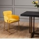 preview thumbnail 3 of 24, SAFAVIEH Couture Charlize Dining Chair (Fully Assembled) - 21.9" W x 20.7" L x 30.1" H Yellow/Gold