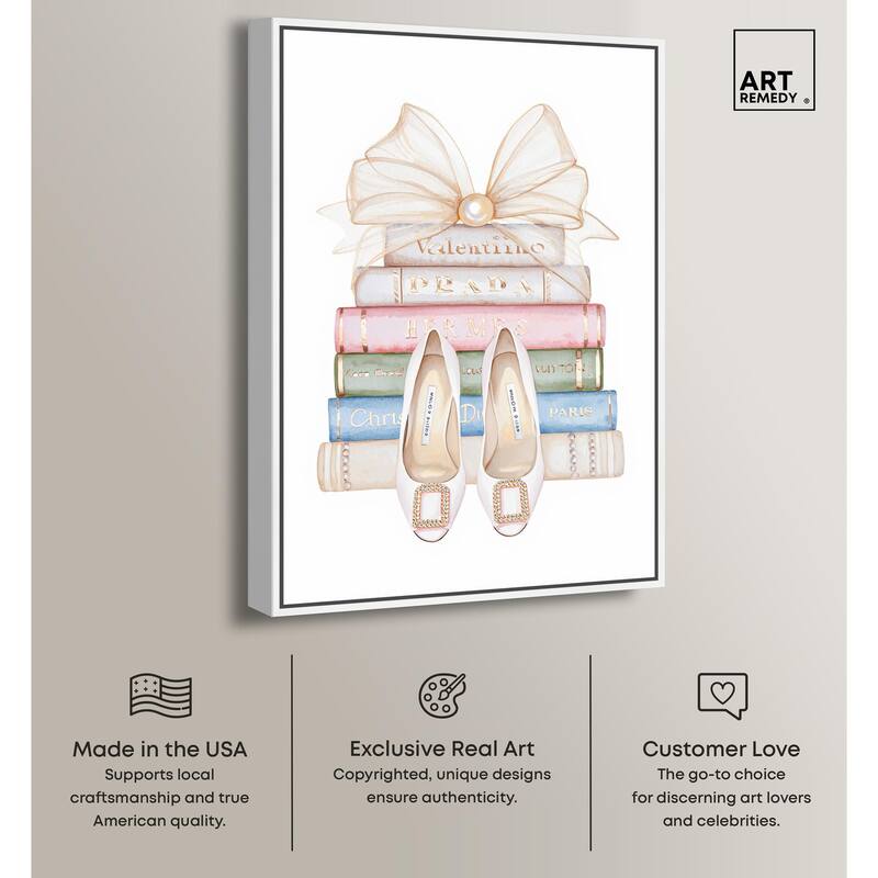 Bow And Buckles Canvas by Art Remedy