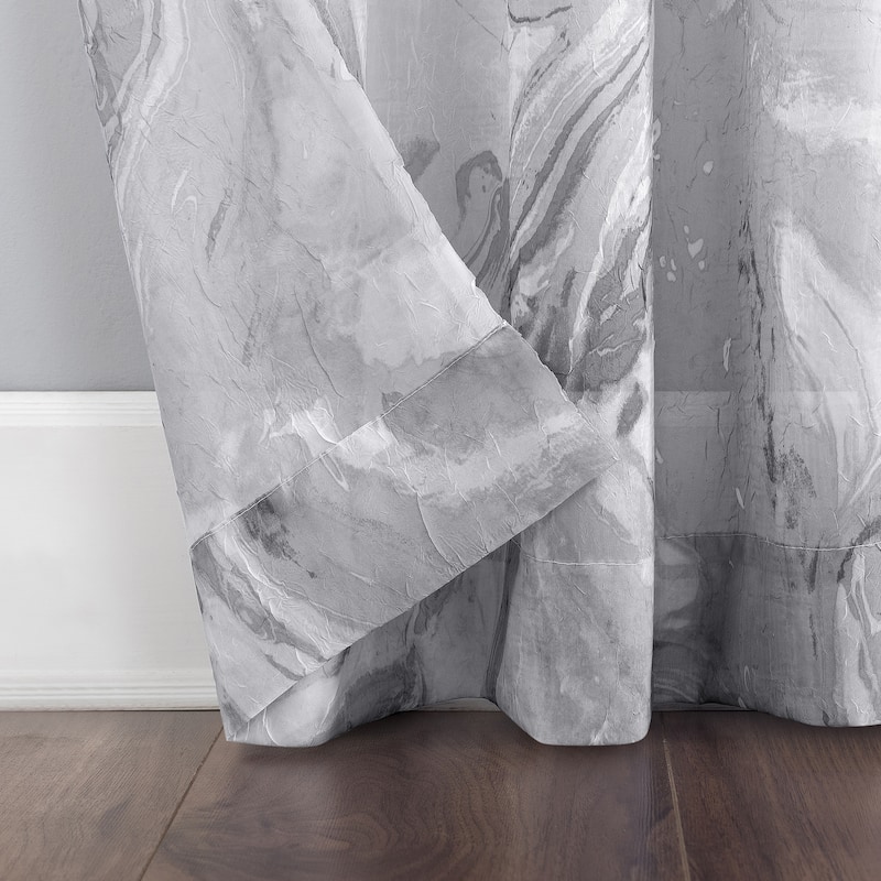 No. 918 Cristo Crushed Voile Sheer Rod Pocket Curtain Panel, Single Panel