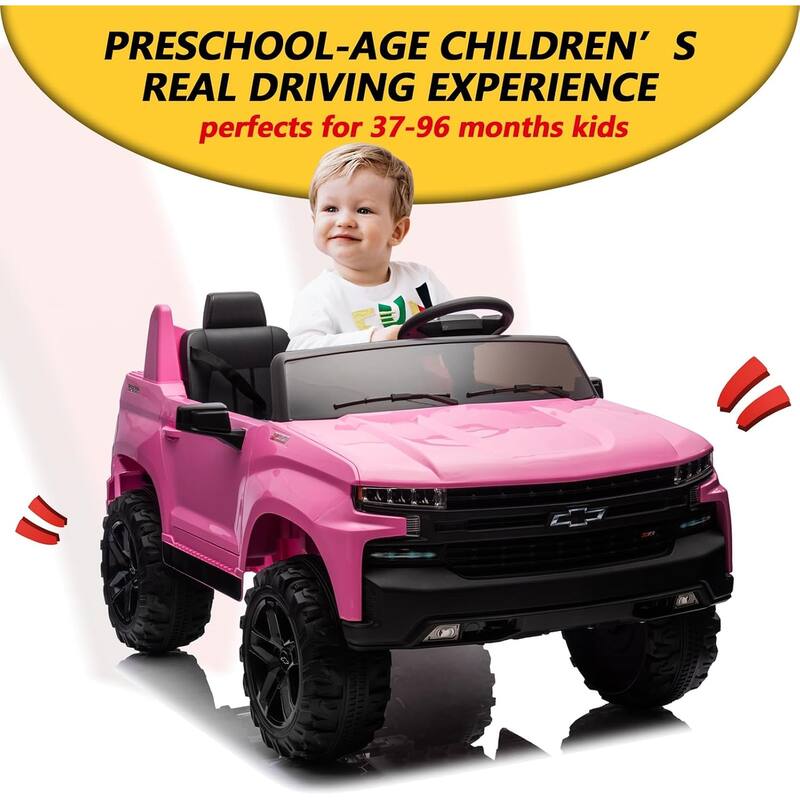 2-Seater Ride On Truck with Remote Control, 3-Speed Electric Car