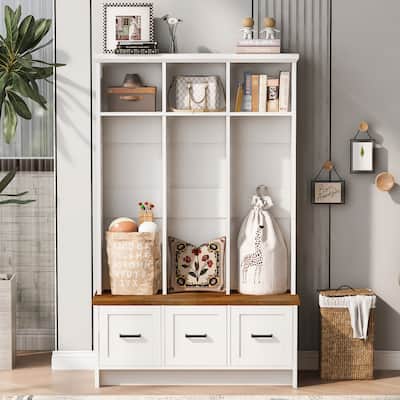Modern Hall Tree with Entryway Bench