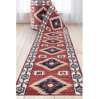 Custom Size Runner Tulsa Lea Southwestern Medallion Stair-Hallway Rug