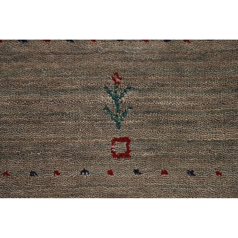 Tribal Gabbeh Indian Area Rug Hand-Knotted Wool Carpet - 7'10"x 9'10"