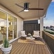 preview thumbnail 11 of 157, YUHAO SylvanAir Modern 52 in. Flush Mount Outdoor/Indoor Ceiling Fan with 3 Solid Wood Blades and DC Reversible Motor