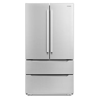 Cosmo 22.5 cu. ft. 4-Door French Door Refrigerator with Pull Handles in Stainless Steel, Counter Depth