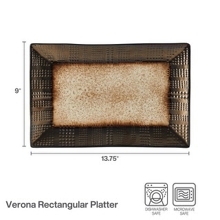 Gourmet Basics by Mikasa Verona 14 Inch Rectangular Platter 14