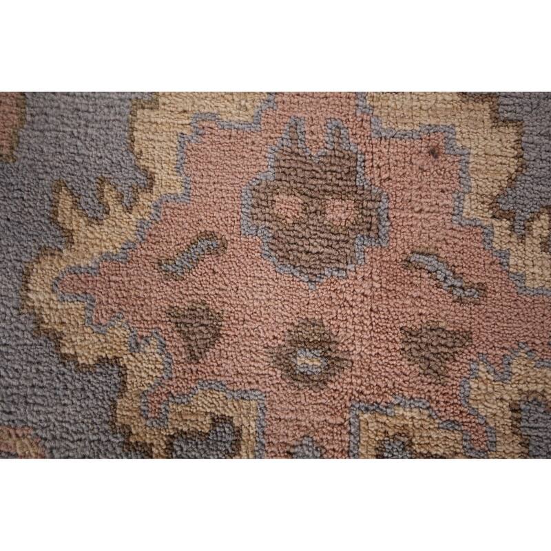 Blue Oushak Oriental Area Rug Handmade Wool Carpet - 8'2" x 10'2"