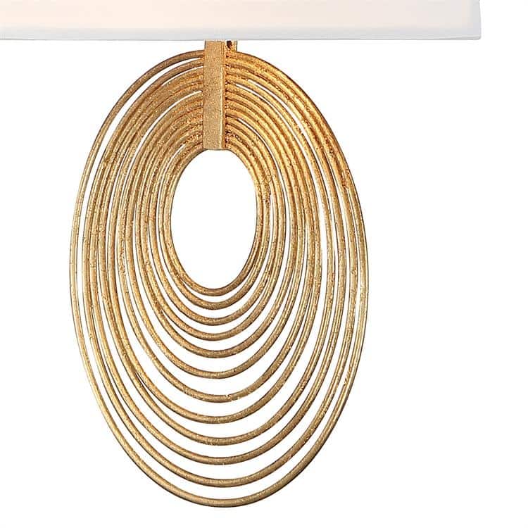 Doral 2 Light Renaissance Gold Wall Mount - 9.5'' W x 14'' H x 5.5'' D