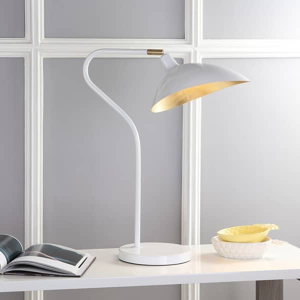 slide 2 of 5, SAFAVIEH Lighting 30-inch Giselle Adjustable Task Table Lamp - 20"x10.16"x23-30"