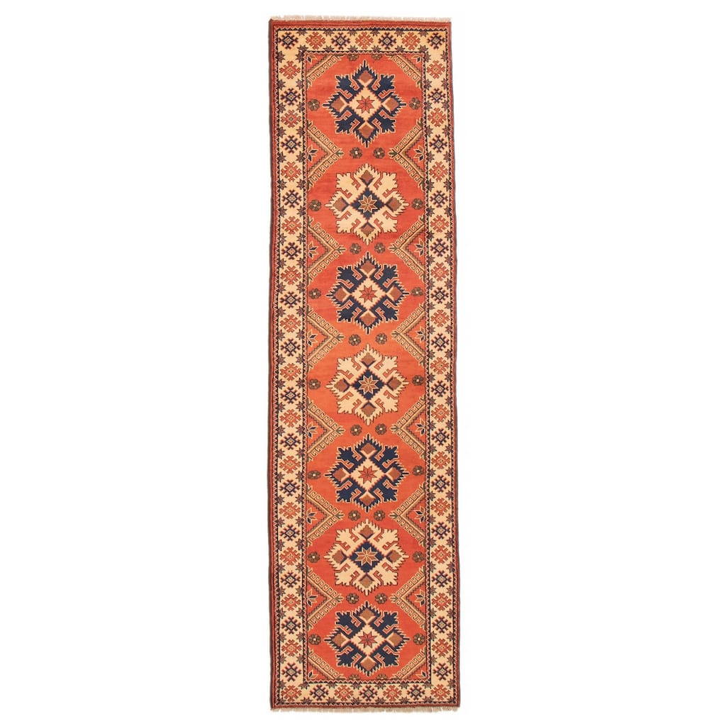 ECARPETGALLERY Hand-knotted Kargahi Copper Wool Rug - 2'8 x 9'8
