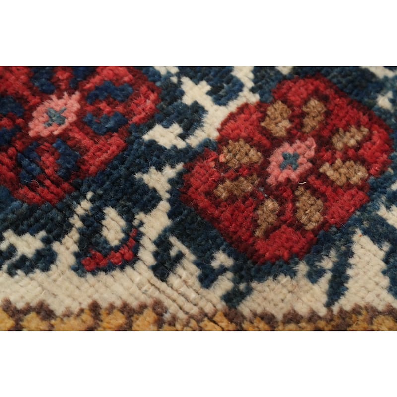 Hand Knotted Oriental 100% Wool Carpet Traditional Floral Beige & Ivories Bakhtiari Area Rug - 13' 1'' X 6' 1''