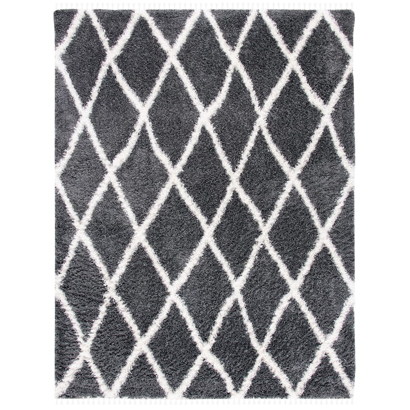 SAFAVIEH Moroccan Tassel Shag Aleen 1.5-inch Thick Rug