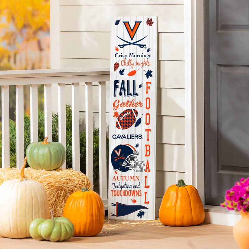 47" Double Sided Seasonal Porch Leaner, University of Virginia - 47" x 11.25" - Fall