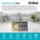 preview thumbnail 114 of 162, KRAUS Kore Workstation Undermount Stainless Steel Kitchen Sink