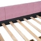 preview thumbnail 21 of 31, Twin Size Upholstered Daybed with Stripe Headboard and 2 Storage Drawers, Velvet Daybed Sofa Bed for Teens Bedroom