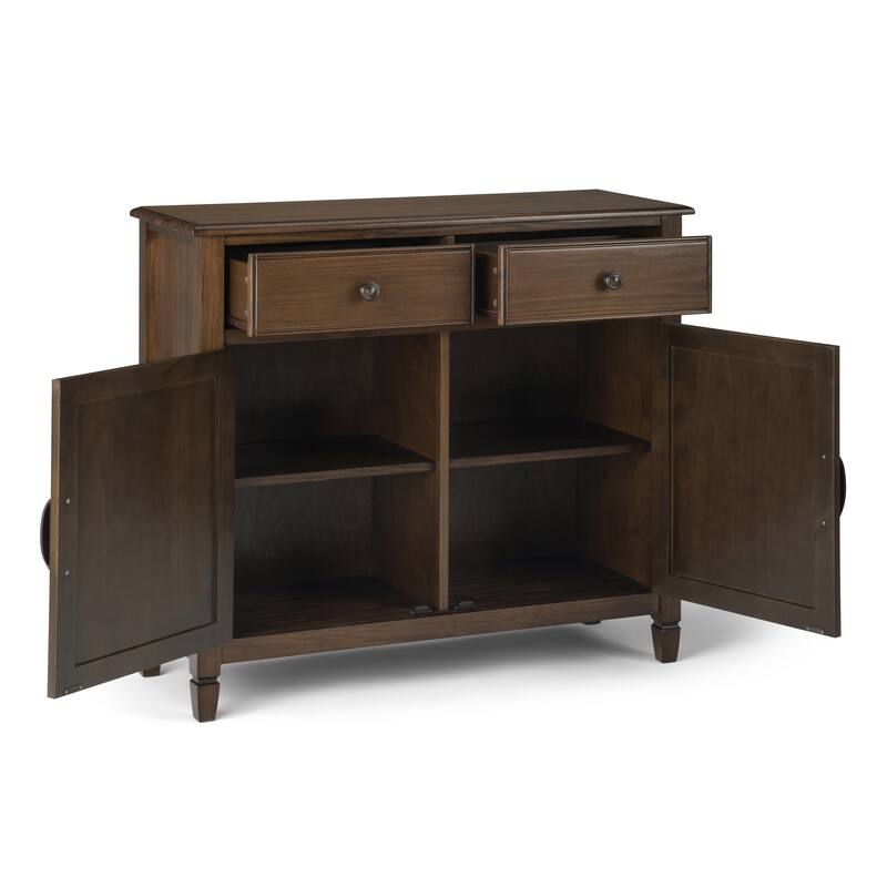 WYNDENHALL Hampshire Solid Wood 42" Wide Storage Bench & 40" Wide Storage Cabinet
