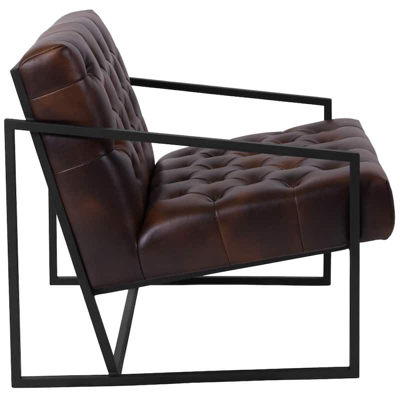 Upholstered Tufted Lounge Chair - 29"W x 31.75"D x 27.5"H