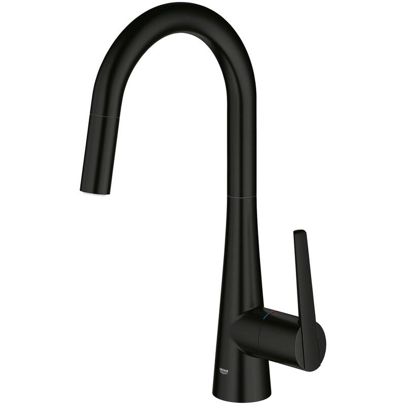 Grohe Zedra 1.75 GPM Single Hole Pull Down Kitchen Faucet with