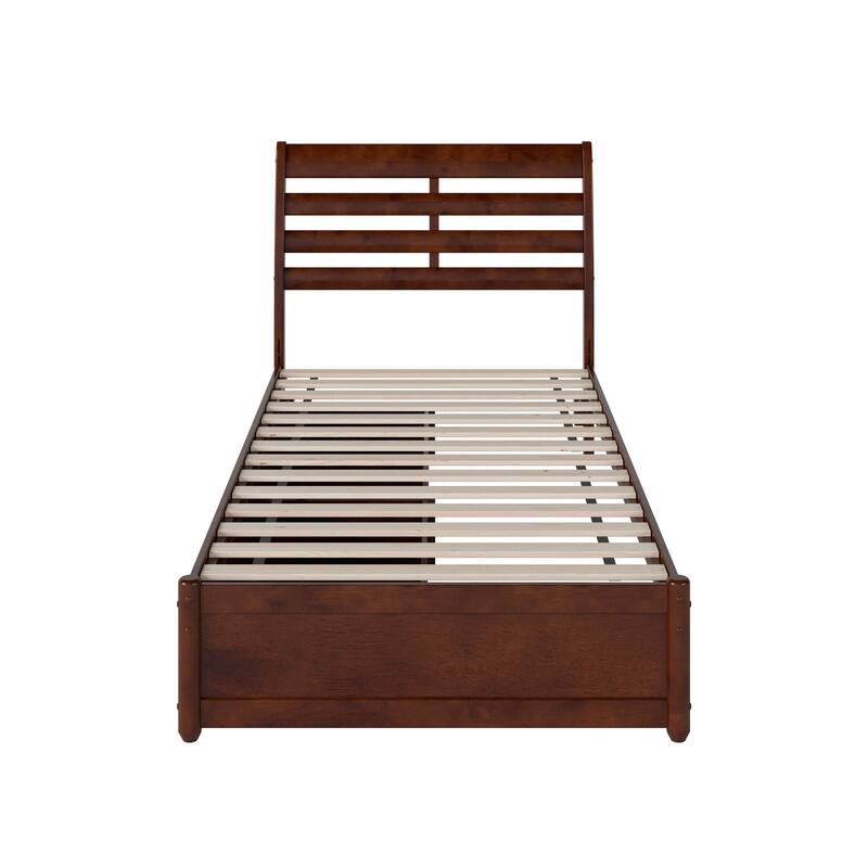 Emelie Platform Bed with Panel Footboard and Storage Drawers