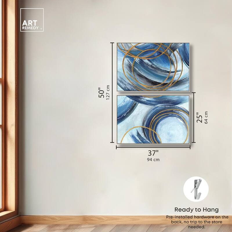 Golden Riviera Canvas Set of 2 by Art Remedy