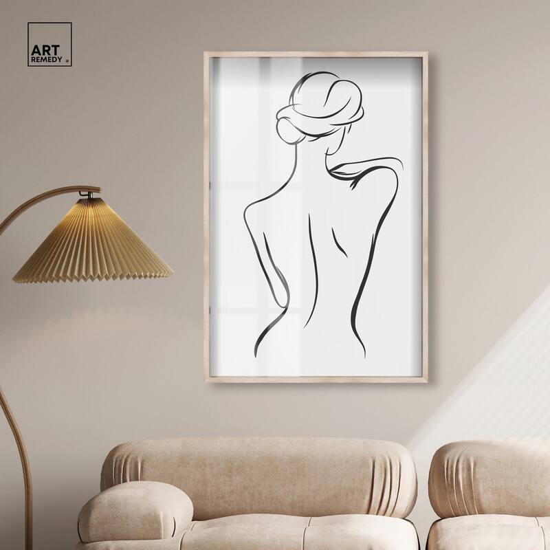 Woman in Contour III Shadowbox by Art Remedy