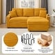 preview thumbnail 59 of 69, 80.3" L Shaped Couch with Pull Out Bed Corduroy Sleeper Sofa Bed Convertible Sectional Couches with Cup Holder for Living Room