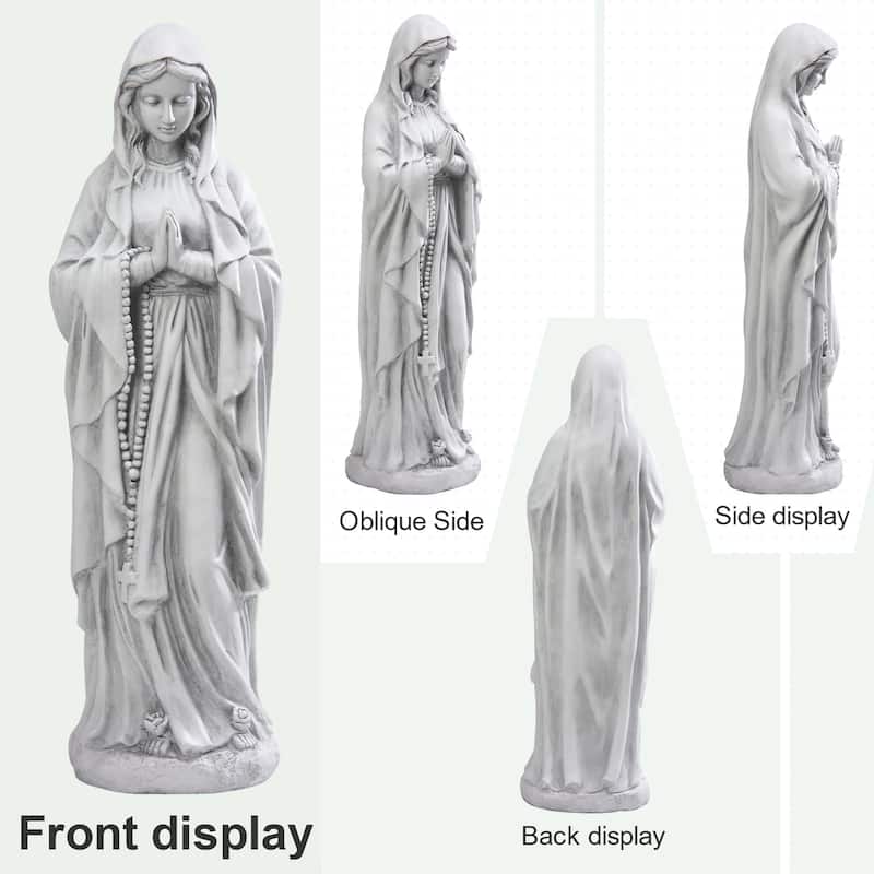 Mcow Virgin Mary Praying Sculpture for Home, Yard & Patio Religious Decor