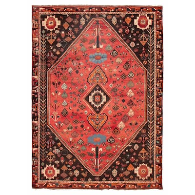 ECARPETGALLERY Hand-knotted Melis Red Wool Rug - 7'2 x 10'2