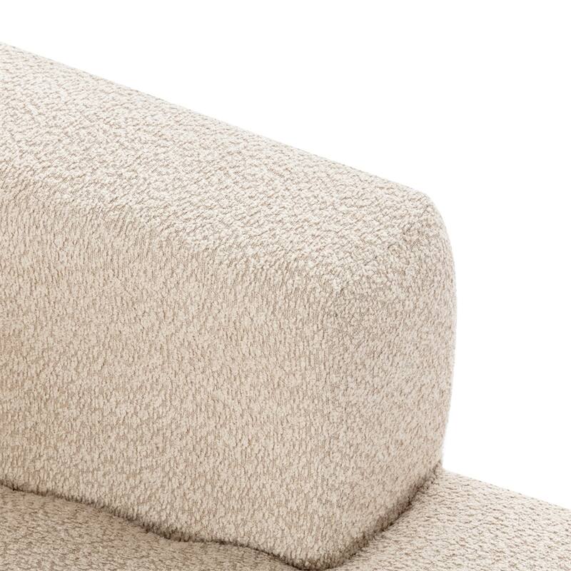 109.4" Modern Boucle Fabric Curved Sofa