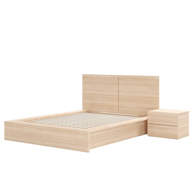 James 3-Piece Bedroom Set with Bed, Headboard, and Nightstand