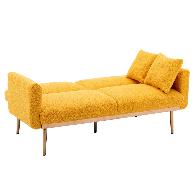 Velvet Sofa , Accent sofa .loveseat sofa with metal feet