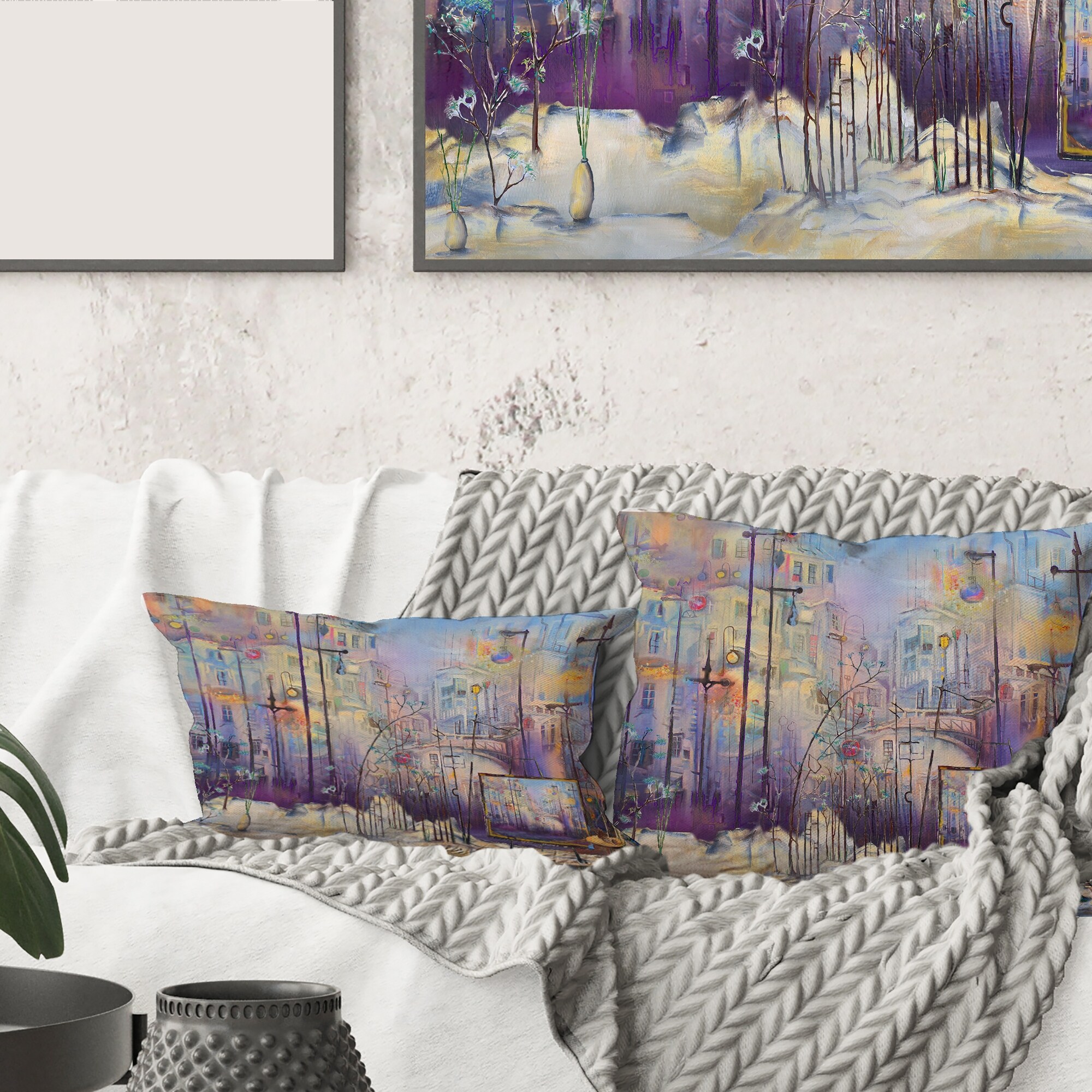 Pastel throw top pillows