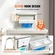 preview thumbnail 4 of 8, Gray HDPE Foldable Wall Baby Changing Table with Safety Belt & Rods - 33.86 x 22.24 x 19.69 inch