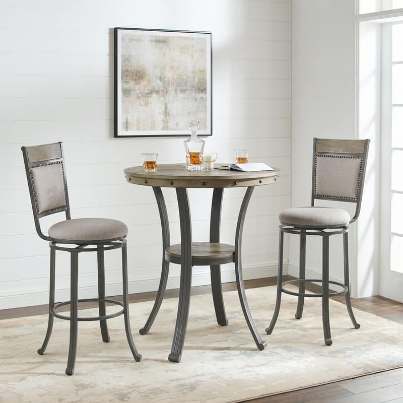 Franklin Metal 29.5-inch Bar Stool in Pewter