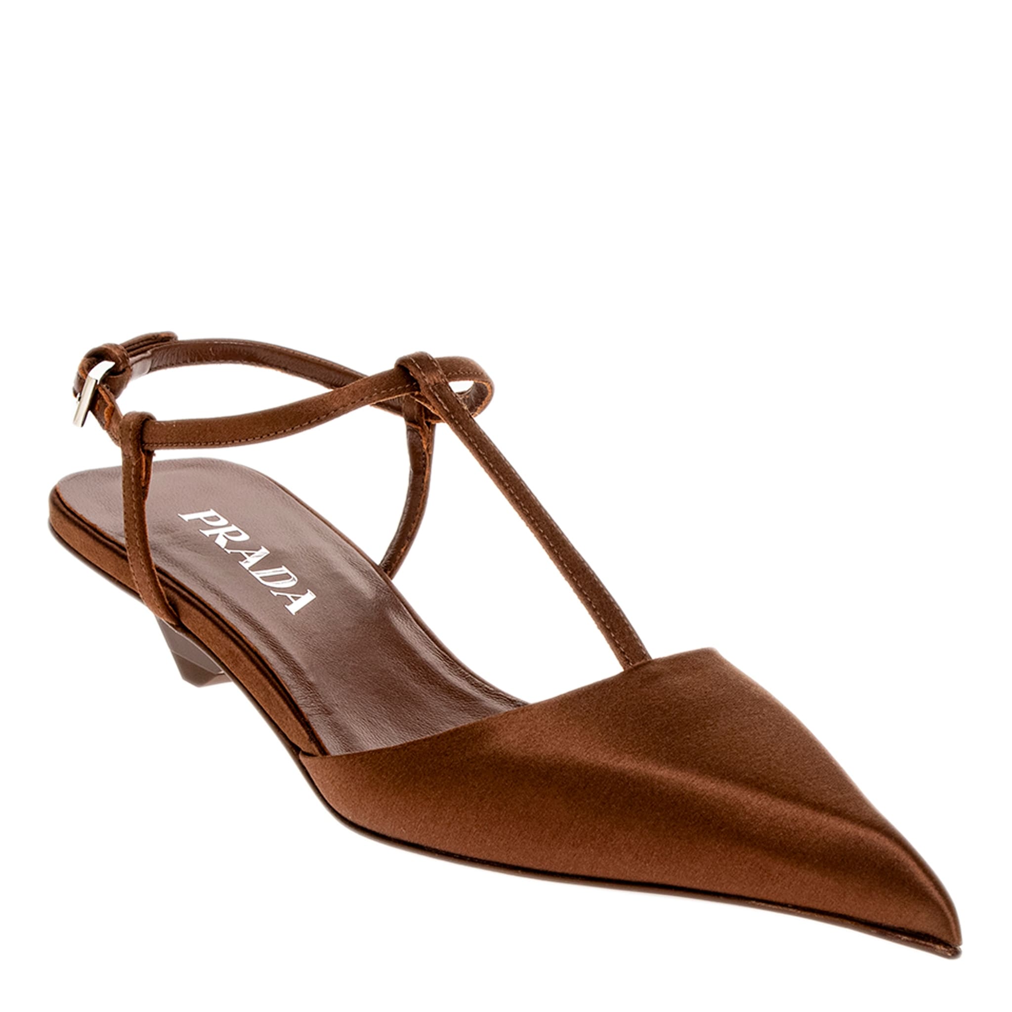 Prada Satin Slingback Pumps - Overstock - 43450712