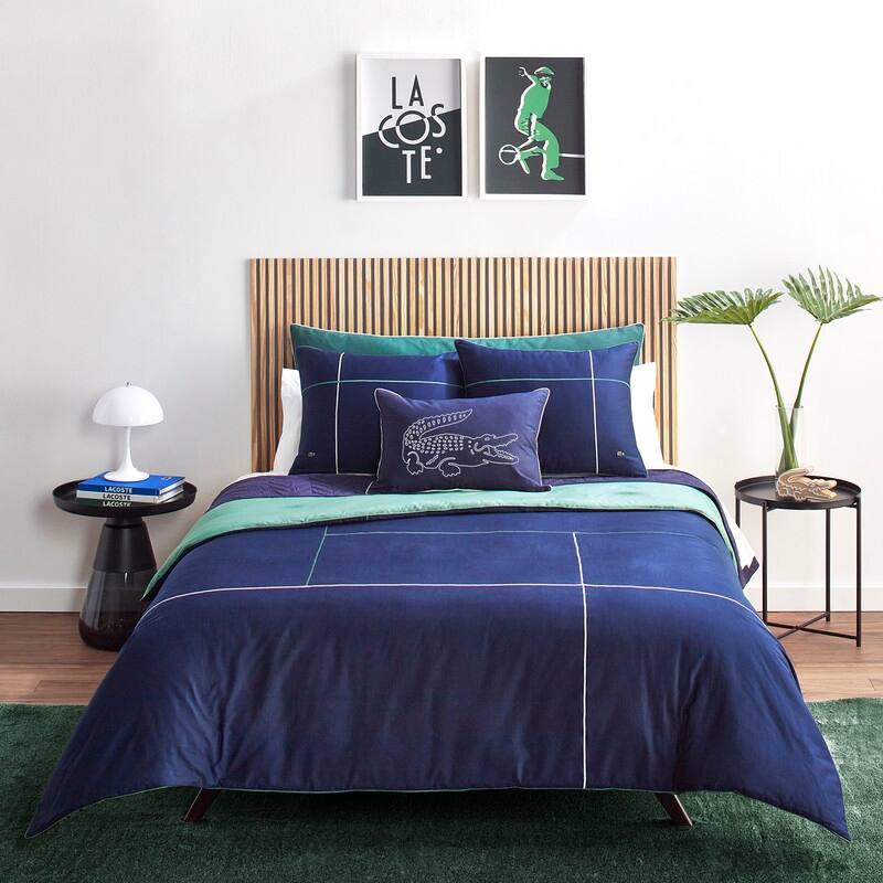Lacoste Court Lines 100% Cotton Sateen Comforter Set