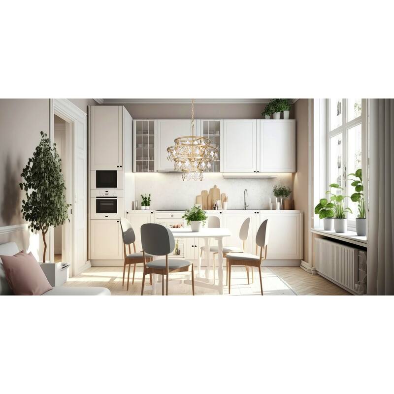 Varaluz Fleur 4-Light Chandelier - French Gold