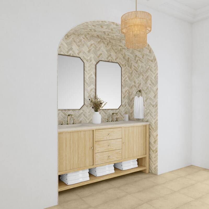 James Martin Vanities D404-V72-3EMR Marigot 72" Double Basin Wood