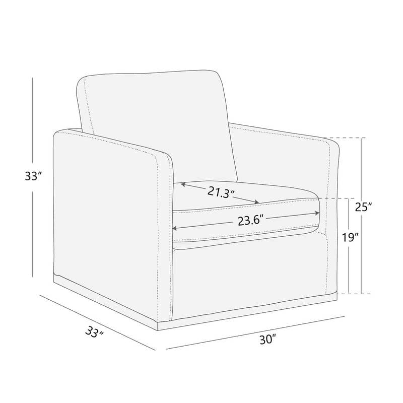 Spruce & Spring Modern Swivel Accent Chair with Wooden Base