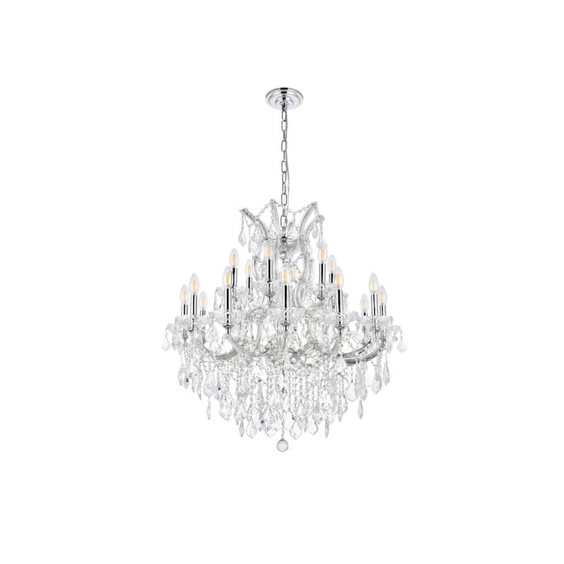 Fleur Illumination Collection Chandelier D:30in H:28in Lt:19 Chrome Finish