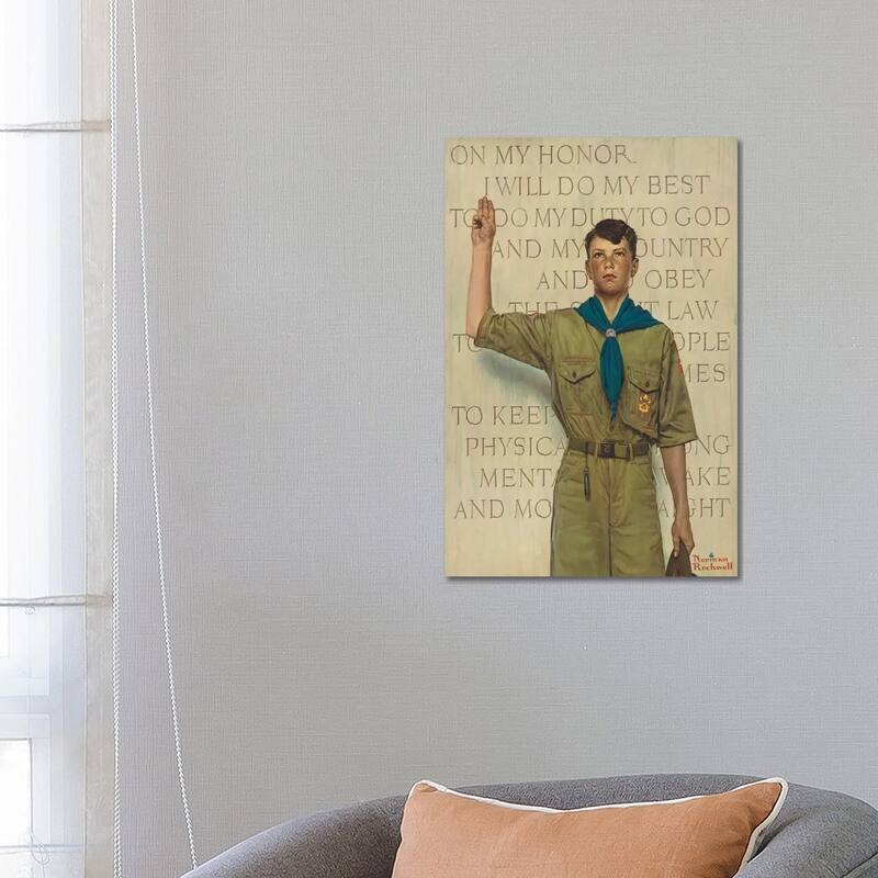 iCanvas "I Will Do My Best" by Norman Rockwell Canvas Print - 26x18x1.5